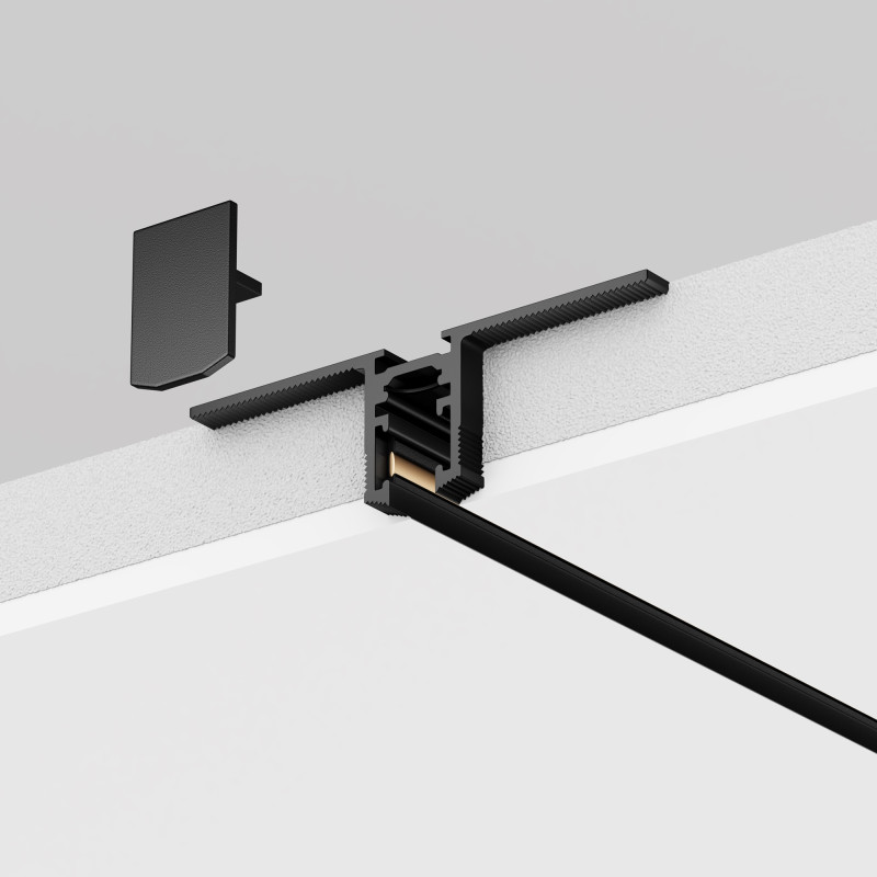 Шинопровод встраиваемый 200*5*1,5 см, Maytoni Technical  Busbar trunkings Levity TRX184-122B черный