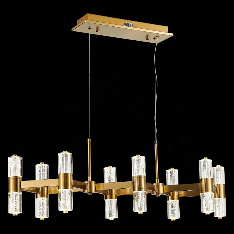 Люстра подвесная 90*30 см, 40W 4000K ST LUCE GEMINA SL6007.203.16 Латунь