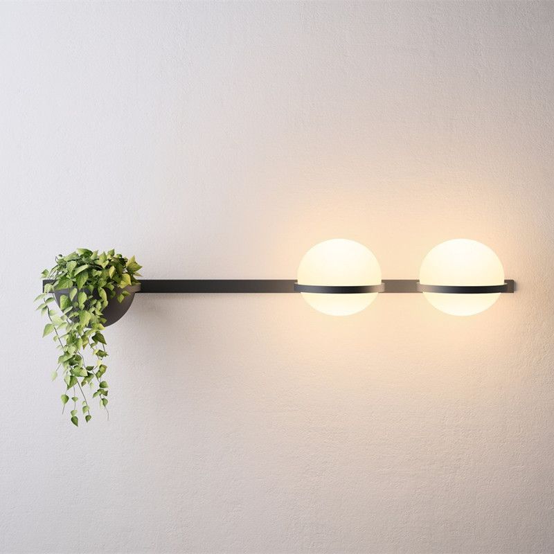Бра PALMA Wall lamp 1 шар 55*25*22 см, 1*LED*9W, 3000, 4000, 6000K, ImperiumLoft 22.93726, Серый
