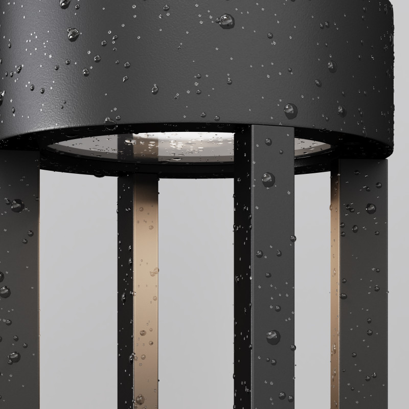 Садово-парковый светильник 9*60 см, LED, 9W, 3000К, Maytoni Vint O458FL-L9GF3K серый