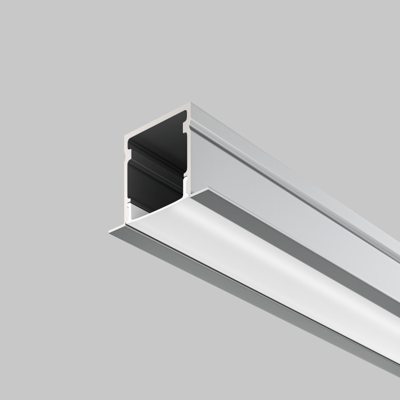 Алюминиевый профиль  Встраиваемый 2000*27*20 мм для светодиодной ленты Maytoni Led strip Серебро ALM-2720-S-2M