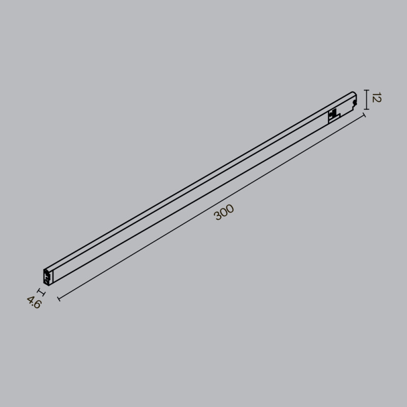 Трековый светильник 0,5*30*1,2 см, LED 5W 3000K 100° Maytoni Technical Basis Exility TR190-1-5W3K-B черный