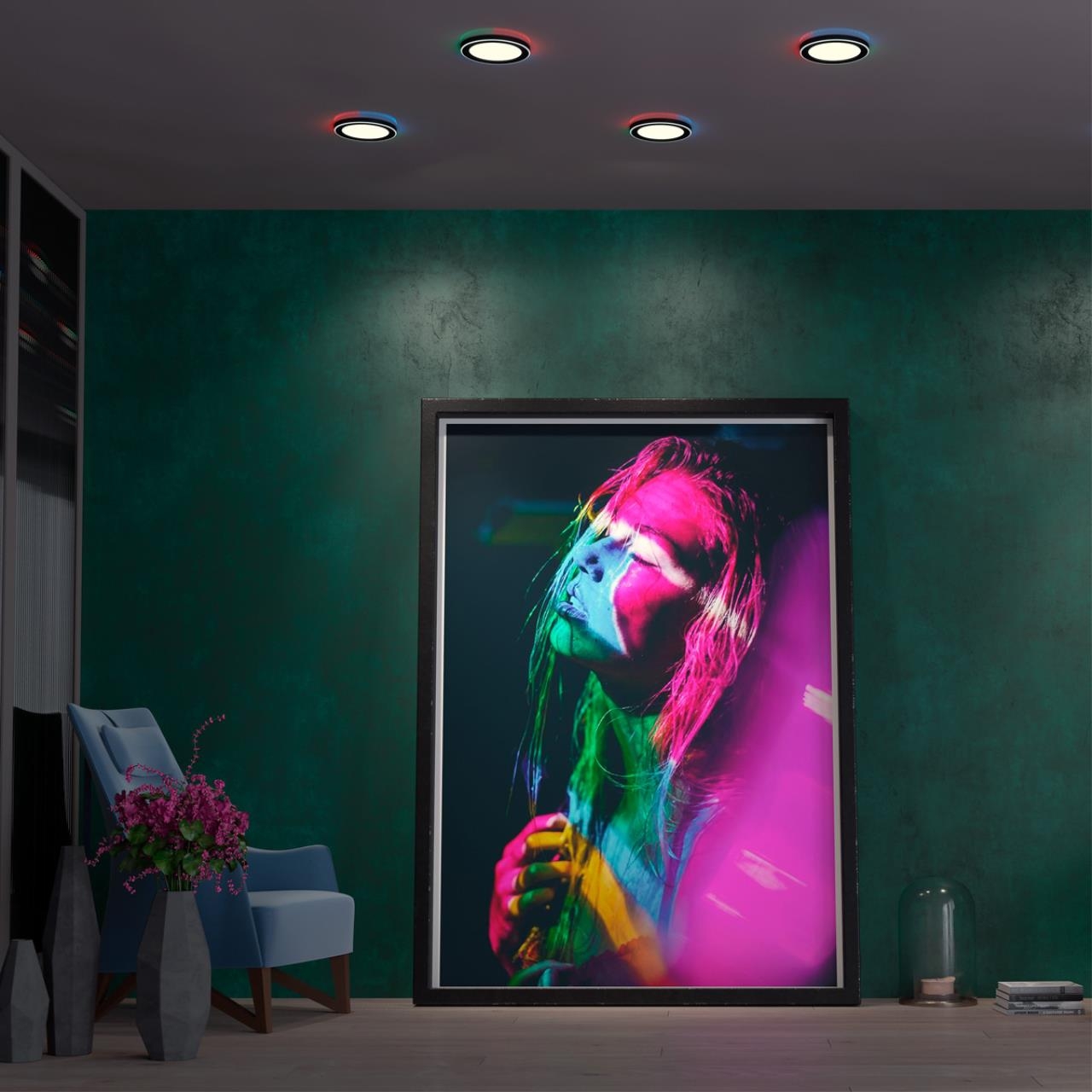 Светильник 11 см, 6W+3W, 4000K, Novotech Span 359009, белый, RGB