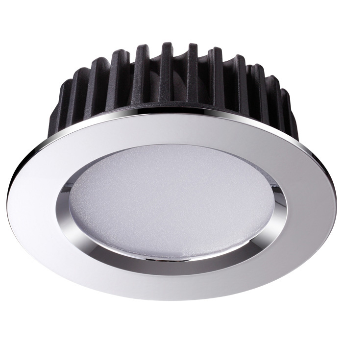 Встраиваемый светильник 10 см, 10W, 4000К, белый, дневной свет, Novotech Drum 357908, светодиодный