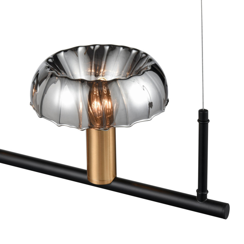 Подвесной светильник 18*92*87 см, 3*E14 черный, золото Vele Luce Olivia VL5642P03