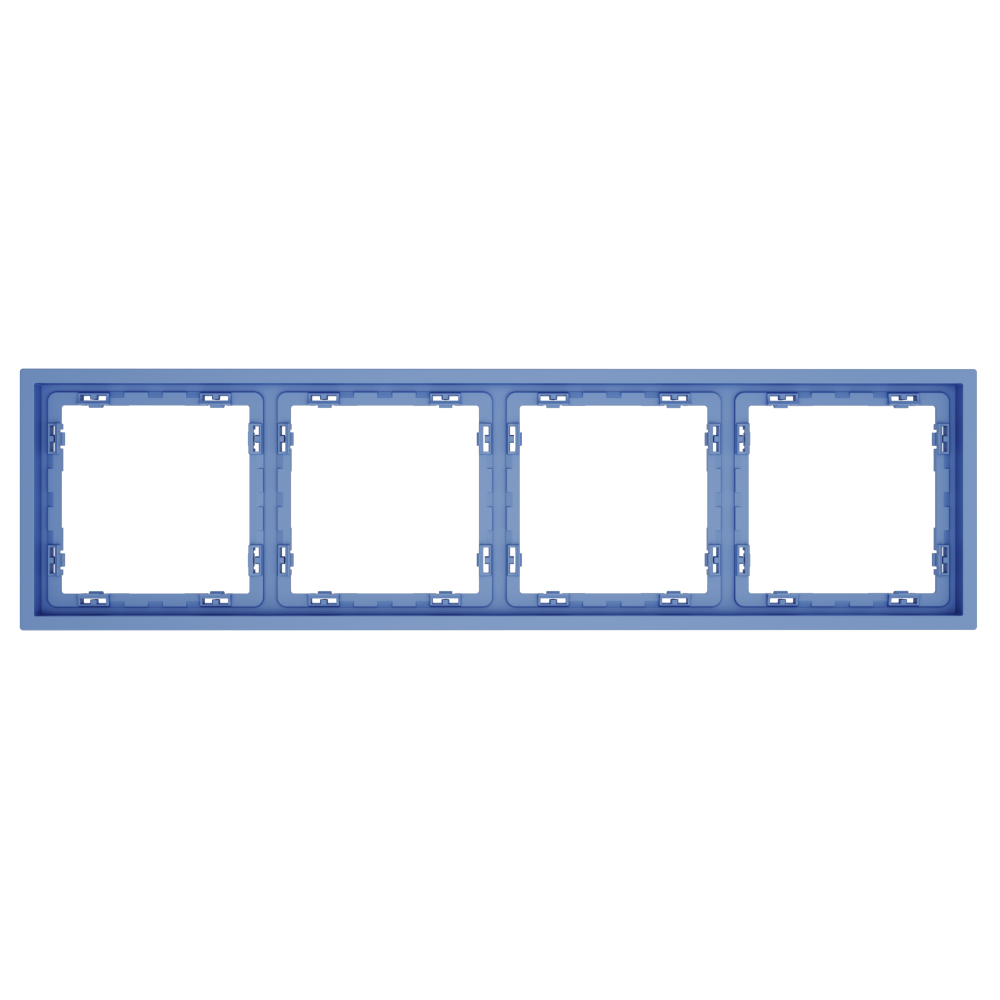 Рамка пластиковая S70 на 4 поста, деним Voltum VLS100415