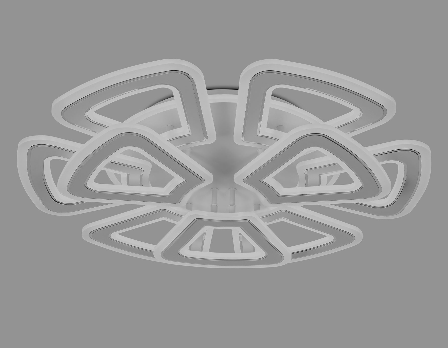 Светильник 65*64*13 см,  210W, 3000К, белый, хром Ambrella Acrylica Original FA8892