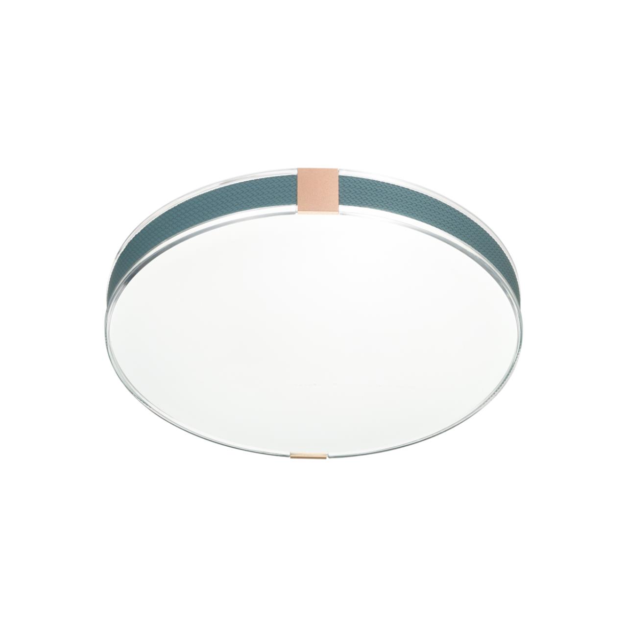 Cветильник 39,3*7,3 см, LED 48W, 4000 К, IP43, белый/серо-голубой/серебристый/золотистый, пластик Sonex Otiga Blue, 7677/DL