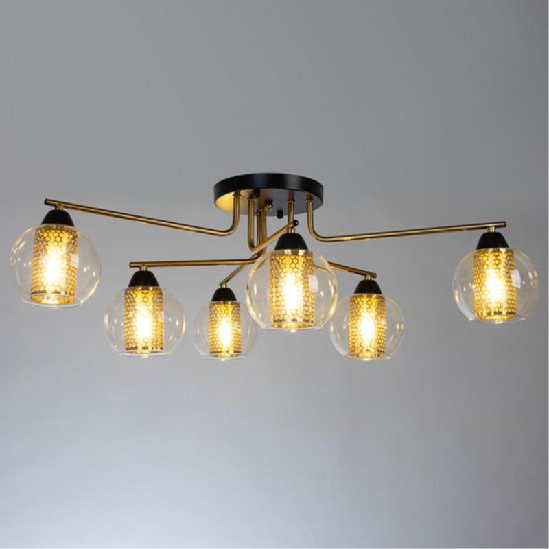 Люстра 68*26 см, 6 E14*40W,  К, Arte Lamp Manchester A7045PL-6BK, Черный