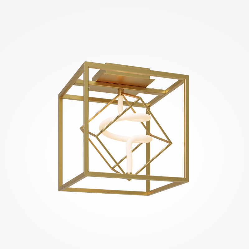 Накладной светильник 26*26*30 см, LED, 3000К, Maytoni Membrane MOD345CL-L9BS3K латунный