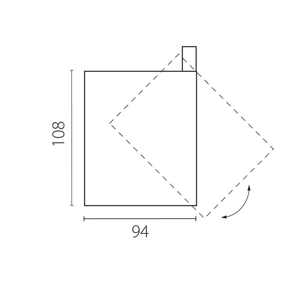 Светильник светодиодный (тушка) для трековых систем QUATTRO либо потолочный (накладной или встраиваемый) *9,4*10,8 см, 4000K, Lightstar Alta Base 215447, Черный