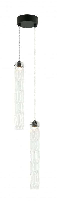 Светильник 15*60*53/150 см, 2*LED 12W Черный Stilfort Still 2163/02/02WP