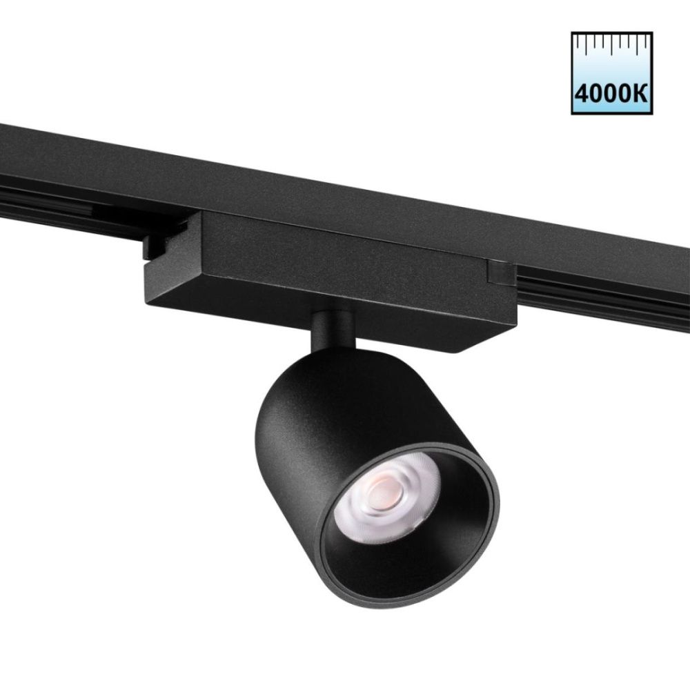 Трековый однофазный 2-х жильный светильник 5 см, 10W, 4000K, Novotech Port Solette 359804, черный