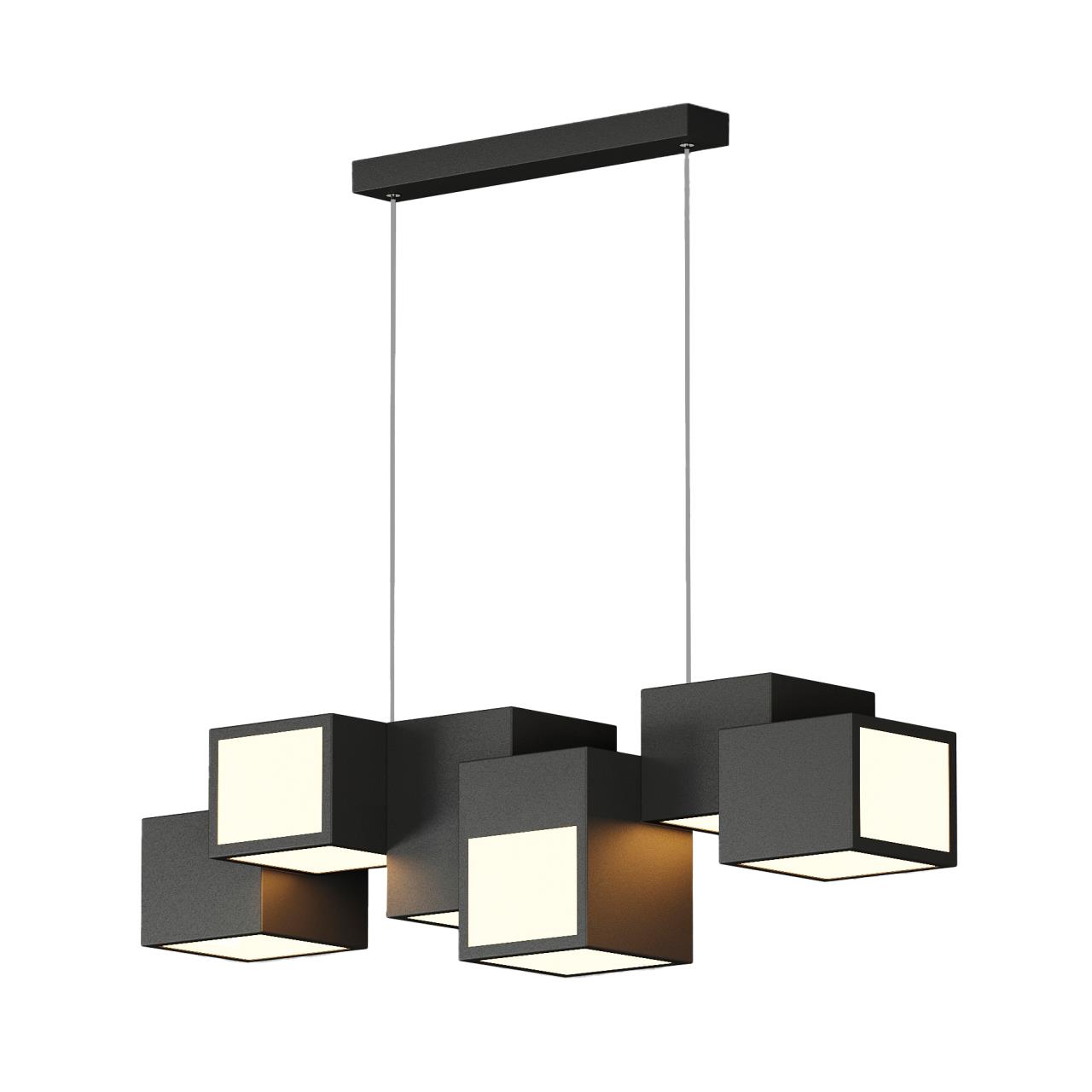 Подвесной светильник 90*22,5*120 см, LED 90W, 3000 / 6000K, Черный LED4U L7600-900 BK