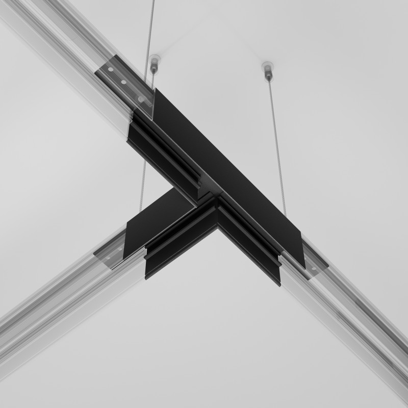 Коннектор Т-образный накладной Maytoni Technical Magnetic track system Exility TRA034CT-41B черный IP 20
