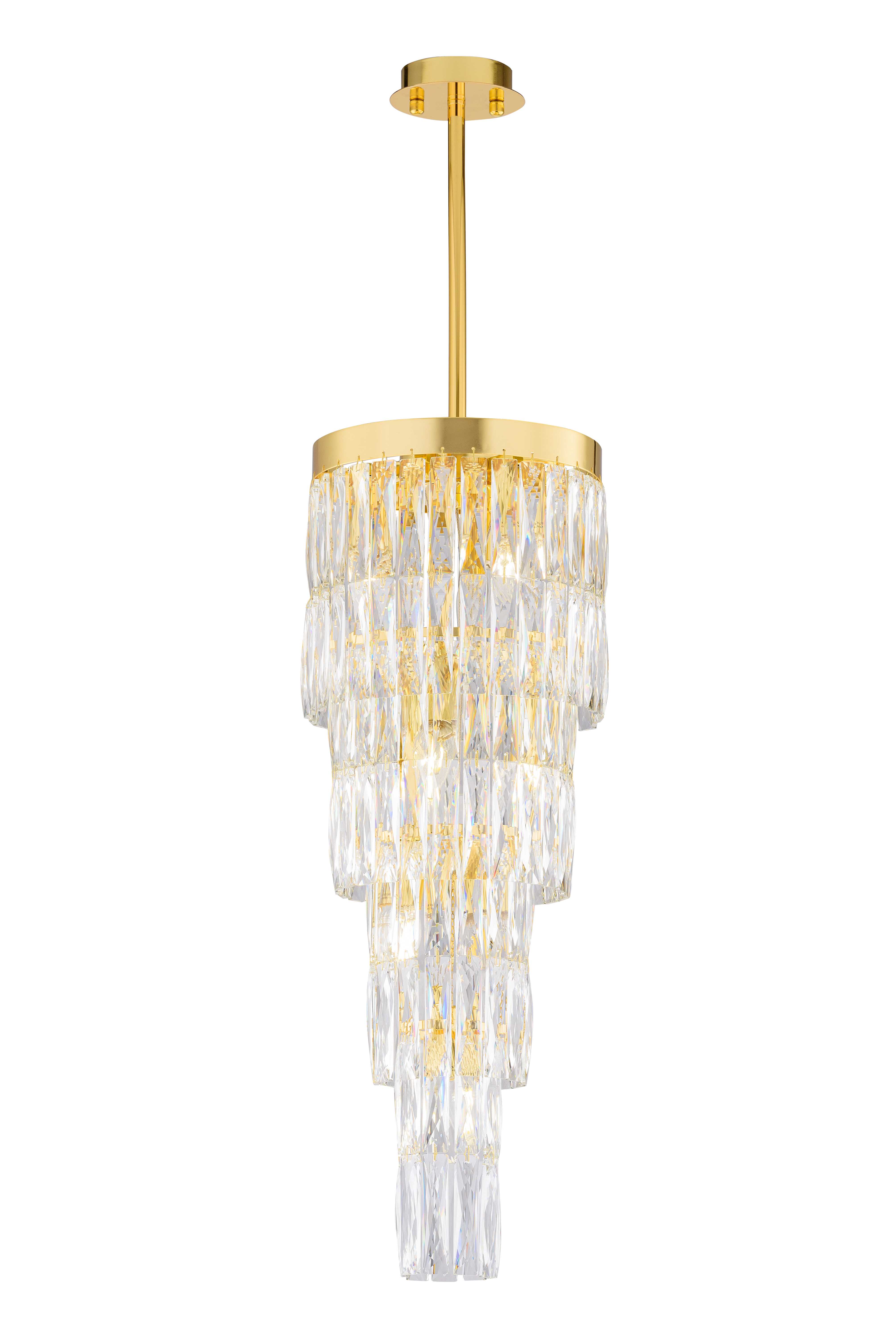 Люстра 250*720-330, 9*E14, 40W NewRgy Cristallo 2774E/9A GOLD+CLEAR, Золото+прозрачный