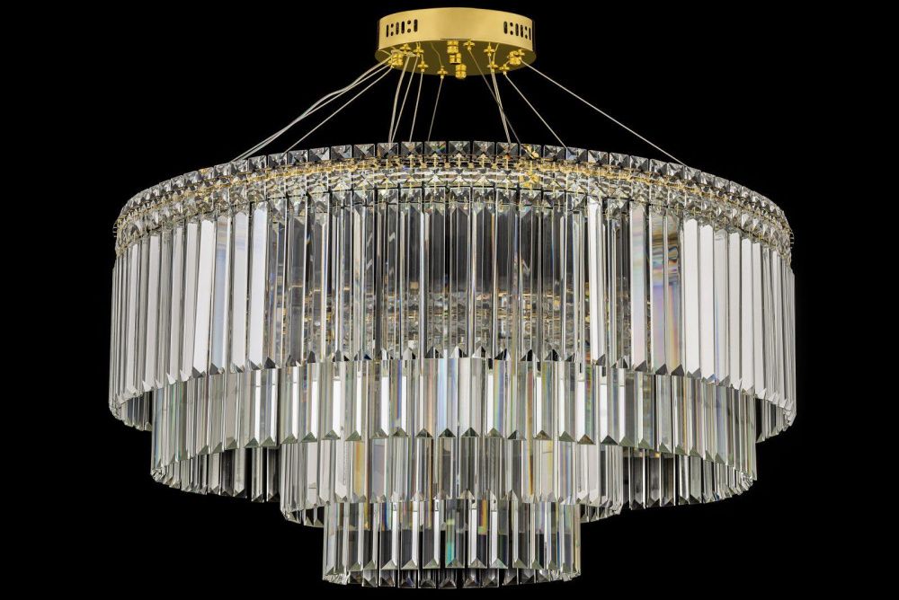 Люстра подвесная **41 см, Led лента*LED*134W, 3000/6000K, Arti Lampadari Ovindoli Gold Ovindoli L 1.5.80+40.101 G, Золото