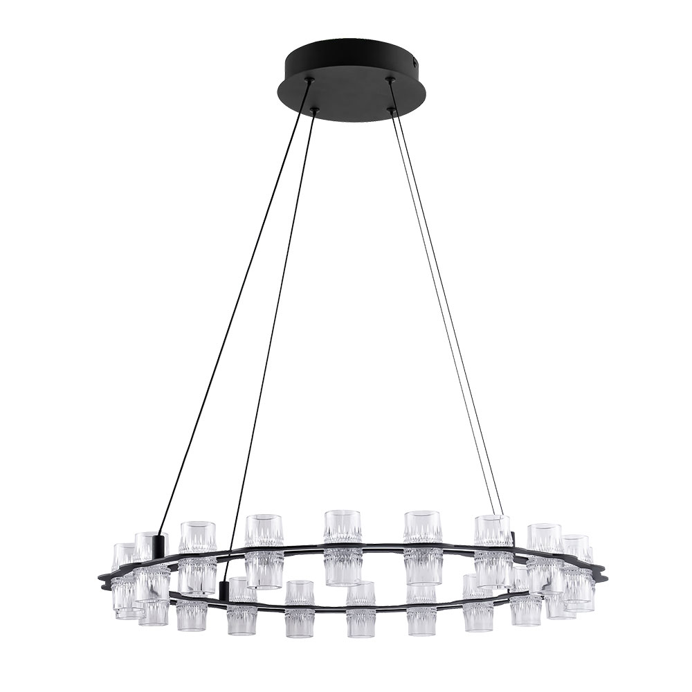 Подвесной светильник 8*65 см, 1*LED, 48W, 3000K Divinare Monna 1933/06 SP-44, Черный