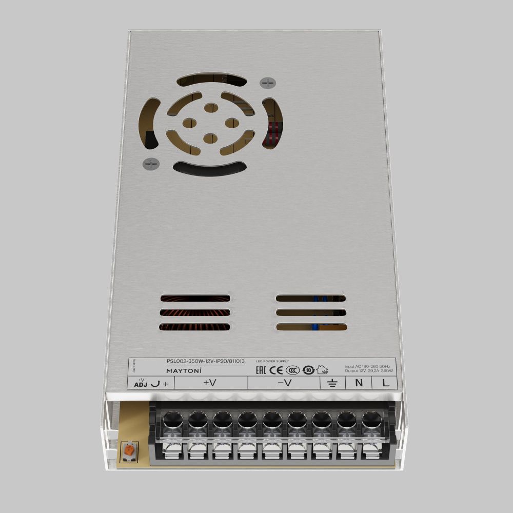 Блок питания PSL002 12V 350W IP 20 811013, 22*12*3 см, Maytoni Led Strip 811013, Серебро