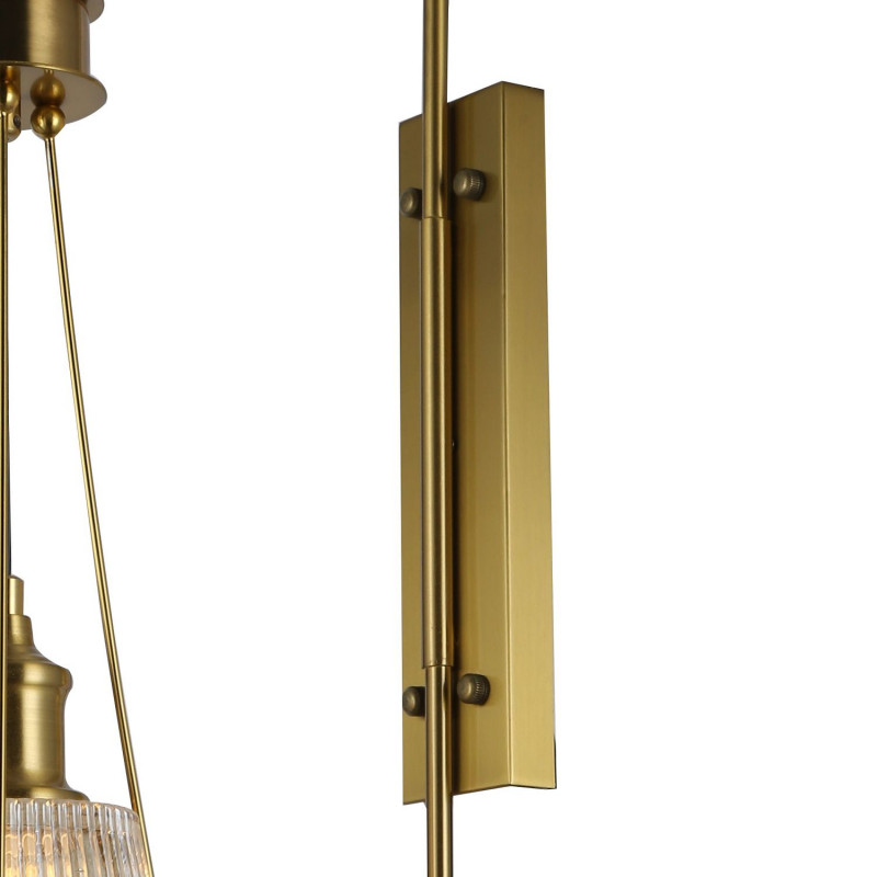Бра Favourite Copita 2777-1W, D275*W130*H590, Каркас медного цвета, плафон из прозрачного рифленого стекла