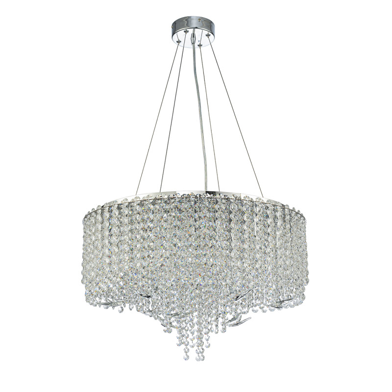Подвесная люстра 60*60*135 см, 12*E14, 480W, Indigo GIULIETTA V000600 хром, 12051/12P Chrome