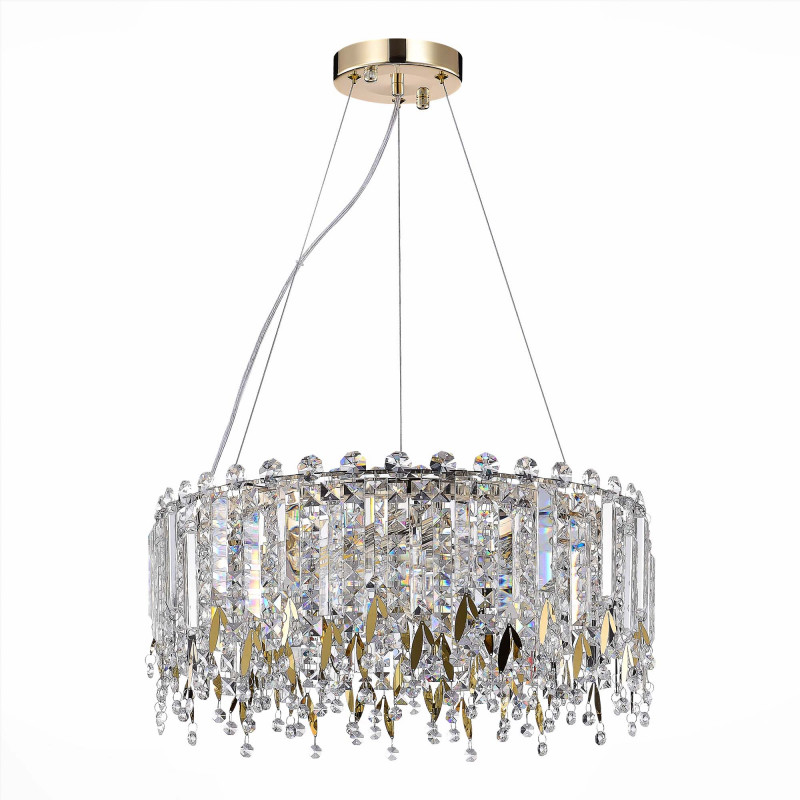 Люстра подвесная 49 см, 240W, ST LUCE DESIO SL1655.203.06 Золотистый