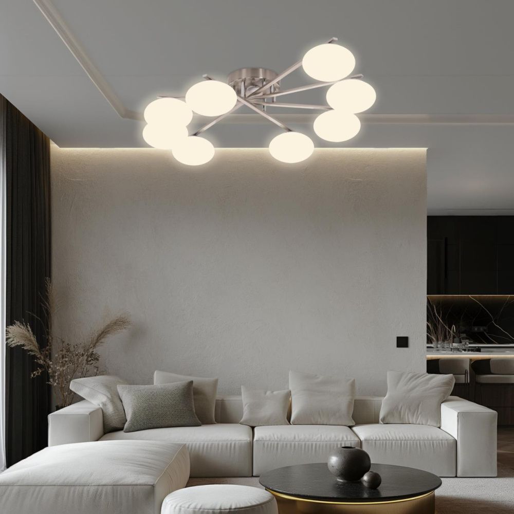 Светильник 110 см, 96W, 3000-5500K, Citilux ATMAN SMART CL226A181 LED RGB, матовый хром