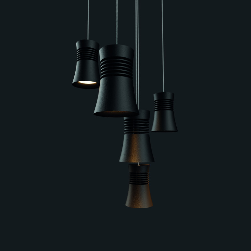 Подвесной светильник *5,4*218,1 см, LED *  12.5W, 3000К Mantra Pagoda 7786, черный
