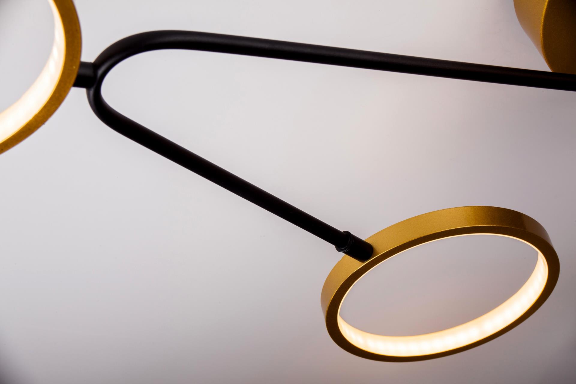 Светильник 125**15 см, LED 45W, 3000 / 6500К, Золото LED4U L200-6