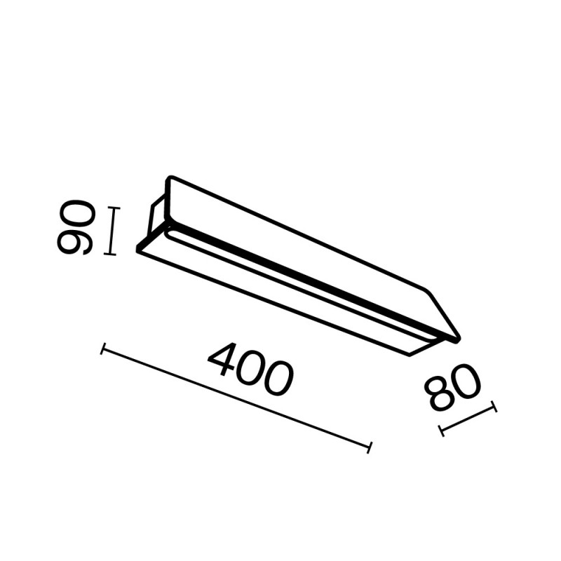 Светильник настенный 9*40*8 см, LED, 10W, 3000К, Maytoni Trupp O429WL-L10GF3K серый