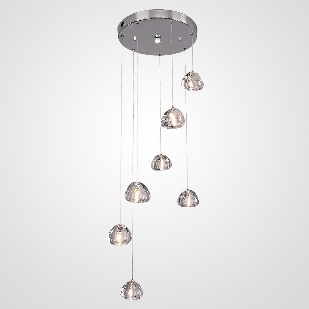 Подвесная люстра METEORA 7 35*35*250 см, 7*G4*20W, ImperiumLoft METEORA01, Чёрный