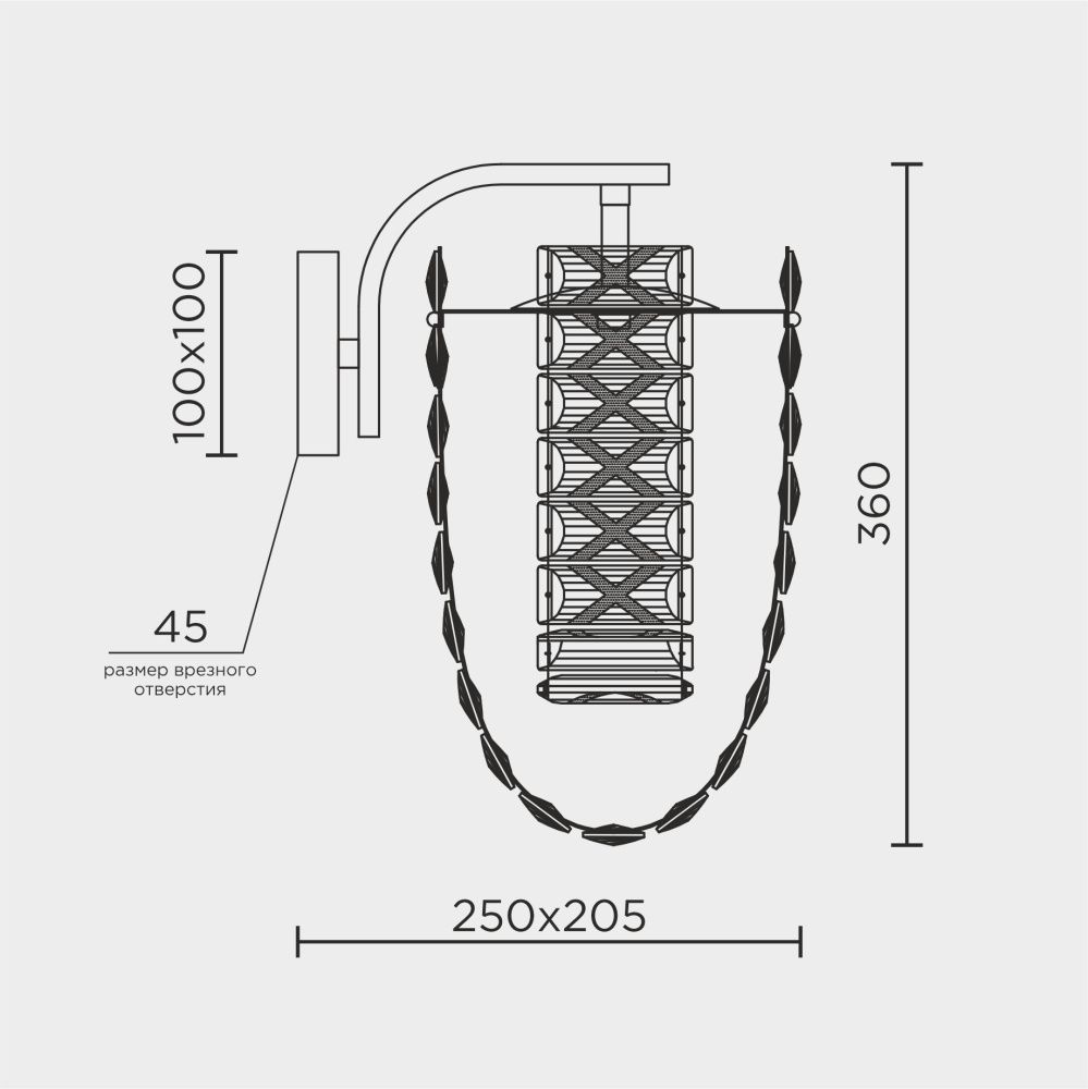 Настенный светильник MODELUX ML.755.02 GD