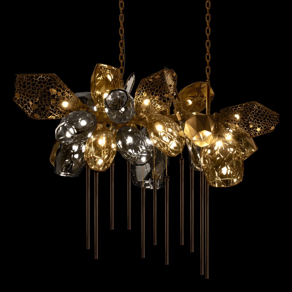 Подвесная люстра 100 см, Loft IT Britannica 10401/1000L, золото