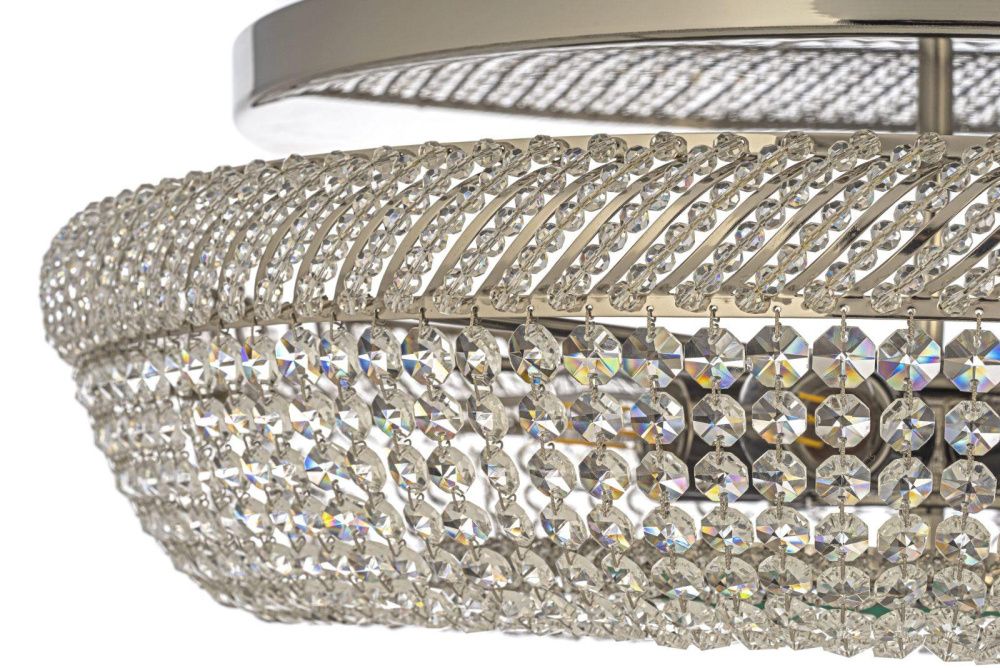 Люстра *60*15 см, 8*E27*60W, Dio D`arte Bari Nickel Bari E 1.4.60.100 N, Матовый никель