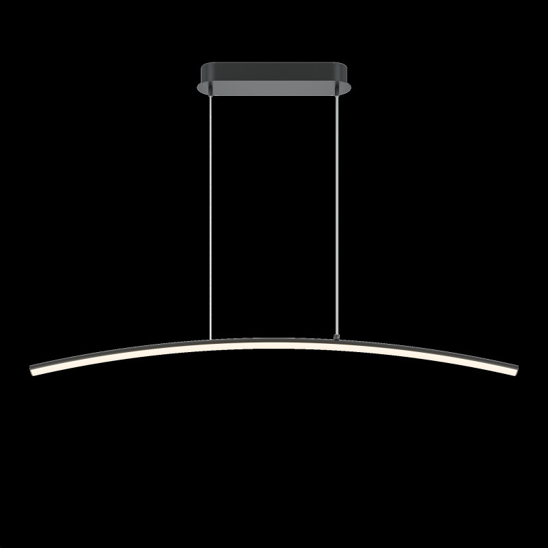 Подвесной светильник 98*7*305,7 см, LED, 15W, 3000К, Maytoni Light Reflection MOD243PL-L18BK черный