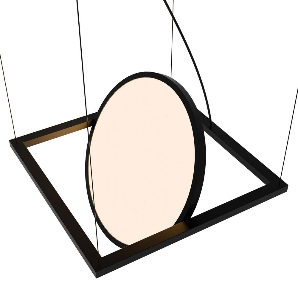 Подвес 46*50-150 см, 1*LED, 30W, 4000K, Favourite Pany 4637-1P, черный матовый