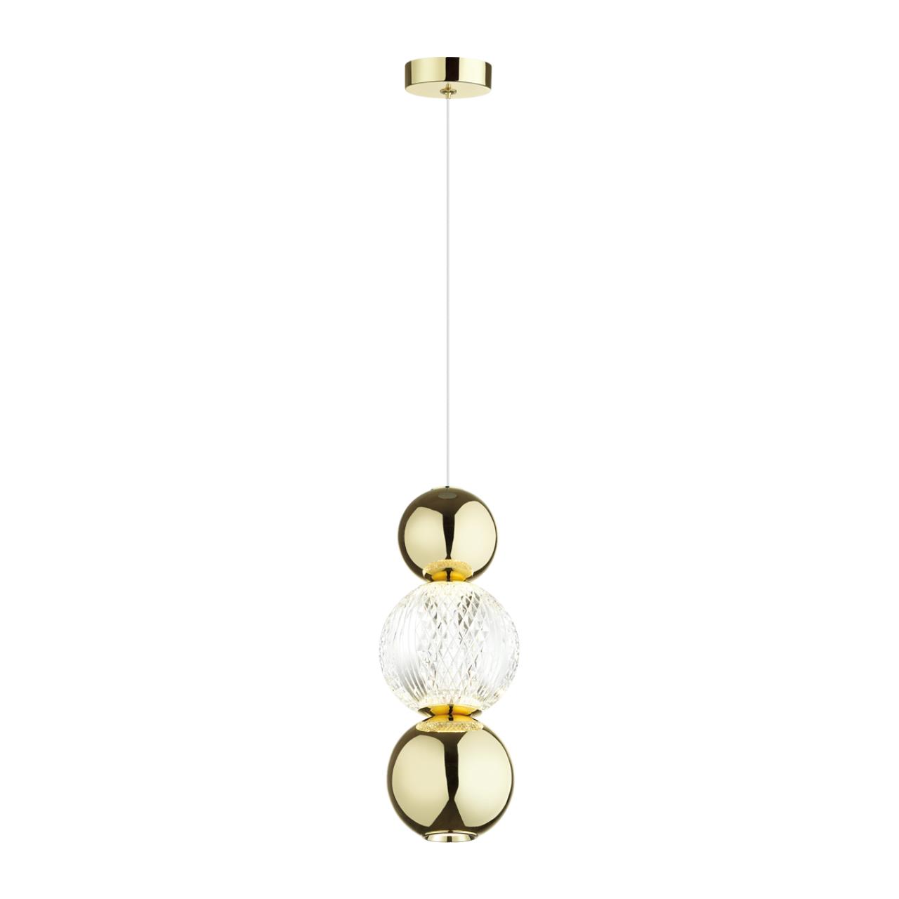 Светодиодный светильник 11 см, 7W, 4000K, Odeon Light CRYSTAL 5008/7LA, золото