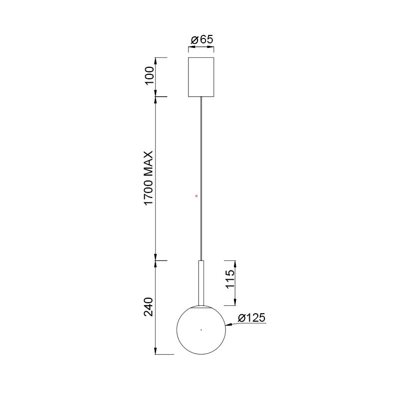 Светильник 12,5*204 см, *LED*9W, 3000K, Mantra Puebla MAN8887, черный