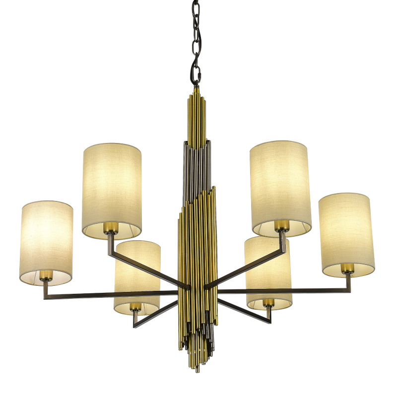 Подвесная люстра 80*80 см, 6*E14, 252W, ST-Luce GLORIA SL1638.303.06 латунный