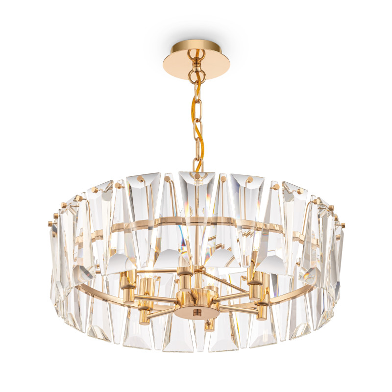 Подвесная люстра Maytoni Puntes MOD043PL-06G, диаметр 53 см, золото