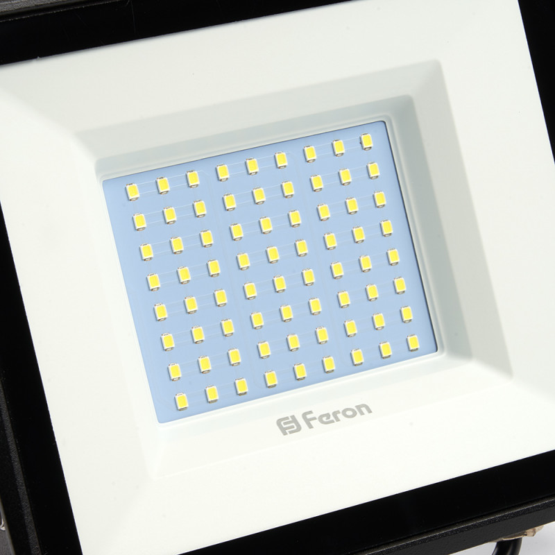 Прожектор светодиодный 2835 SMD 100W 6400K IP65  AC230V/50Hz, черный, LL-922 Feron 32103