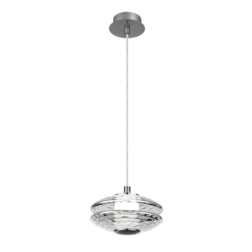 Подвес 15*24,5-144,5 см, 1*LED, 6W, 4000K, Favourite Claros 4643-1P, матовый никель