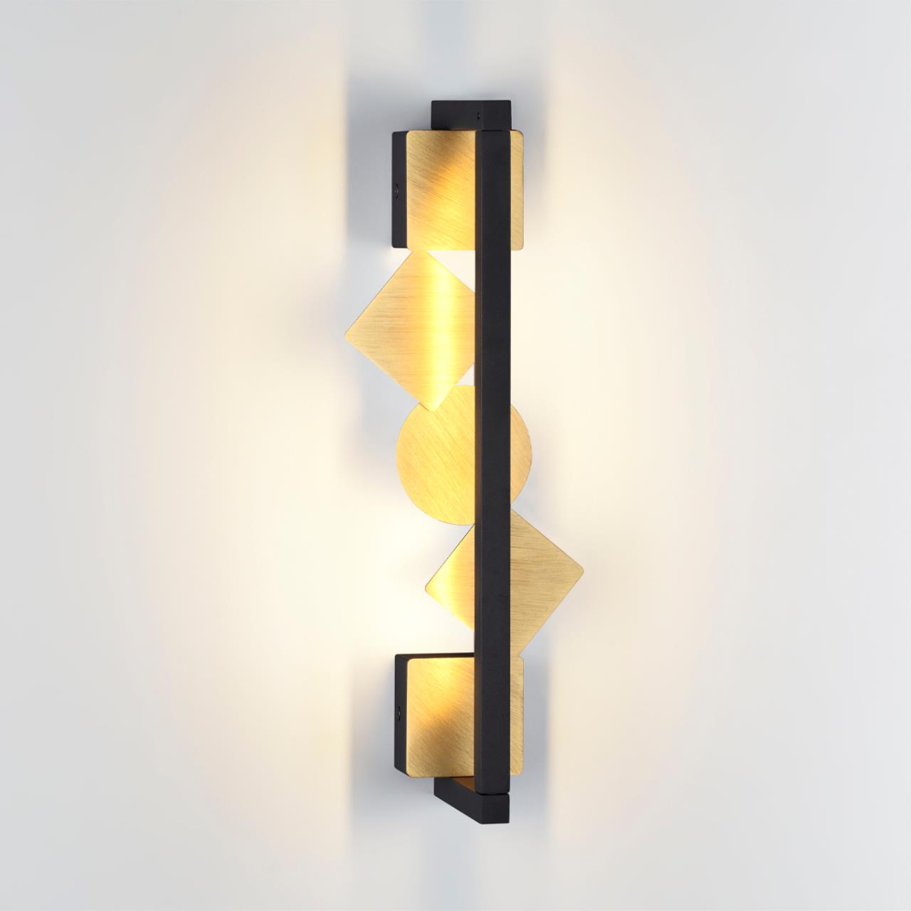 Бра 13,3*13*37,2 см, 1 LED*7W, 3000 К, Odeon Light Geos, черный 6691/7WL