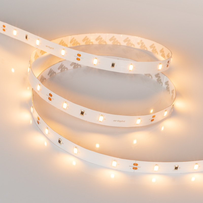Лента ULTRA-5000 12V Warm2400 (5630, 150 LED, LUX) (Arlight, 12 Вт/м, IP20) 018109. Цена указана за 5 метров. Продается кратно 5 метрам.