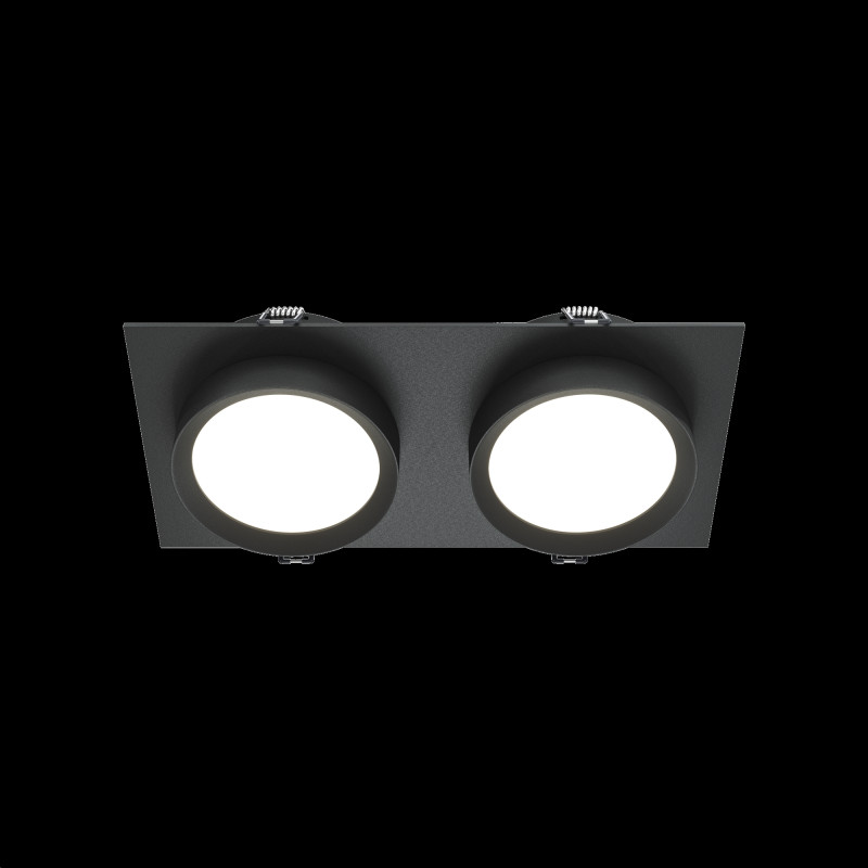 Встраиваемый светильник 22*11*4,5 см, 2 GX53*15W Hoop DL086-02-GX53-SQ-B Maytoni Downlight, Черный