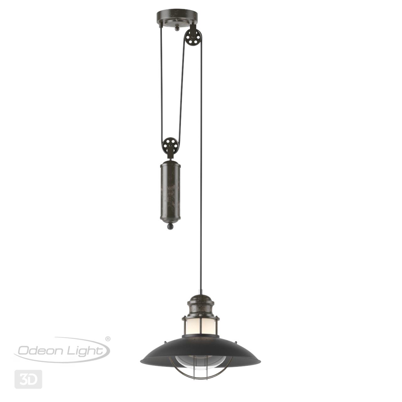 Уличный подвесной светильник Odeon Light Dante 4164/1A коричневый, диаметр 36 см