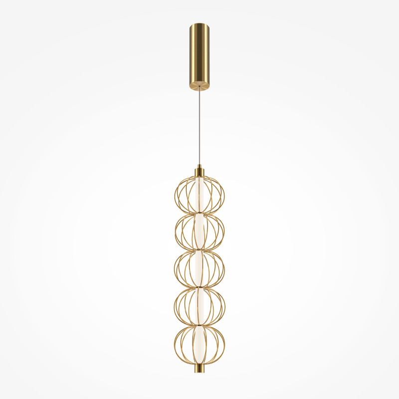 Подвесной светильник 13,9*76,8*375,8 см, LED*17W, 3000 К, Golden Cage MOD216PL-L10G3K Maytoni, Золото