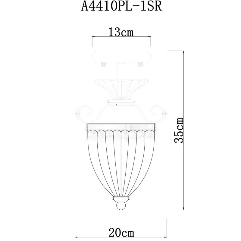 Потолочный светильник Arte lamp Schelenberg A4410PL-1SR латунь