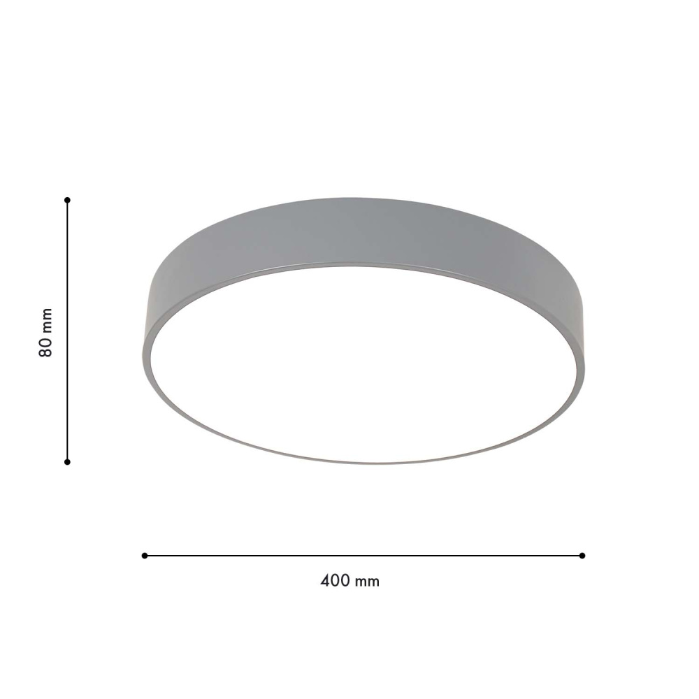Потолочный светильник 40*8 см, 4*LED, 30W, 4000K, F-Promo Arena 4682-4C, серый