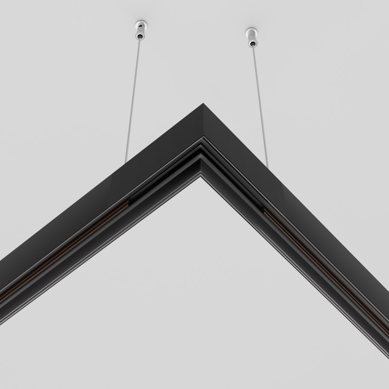 Коннектор угловой накладной Maytoni Technical Magnetic track system Exility TRA034HCL-41B черныйIP 20